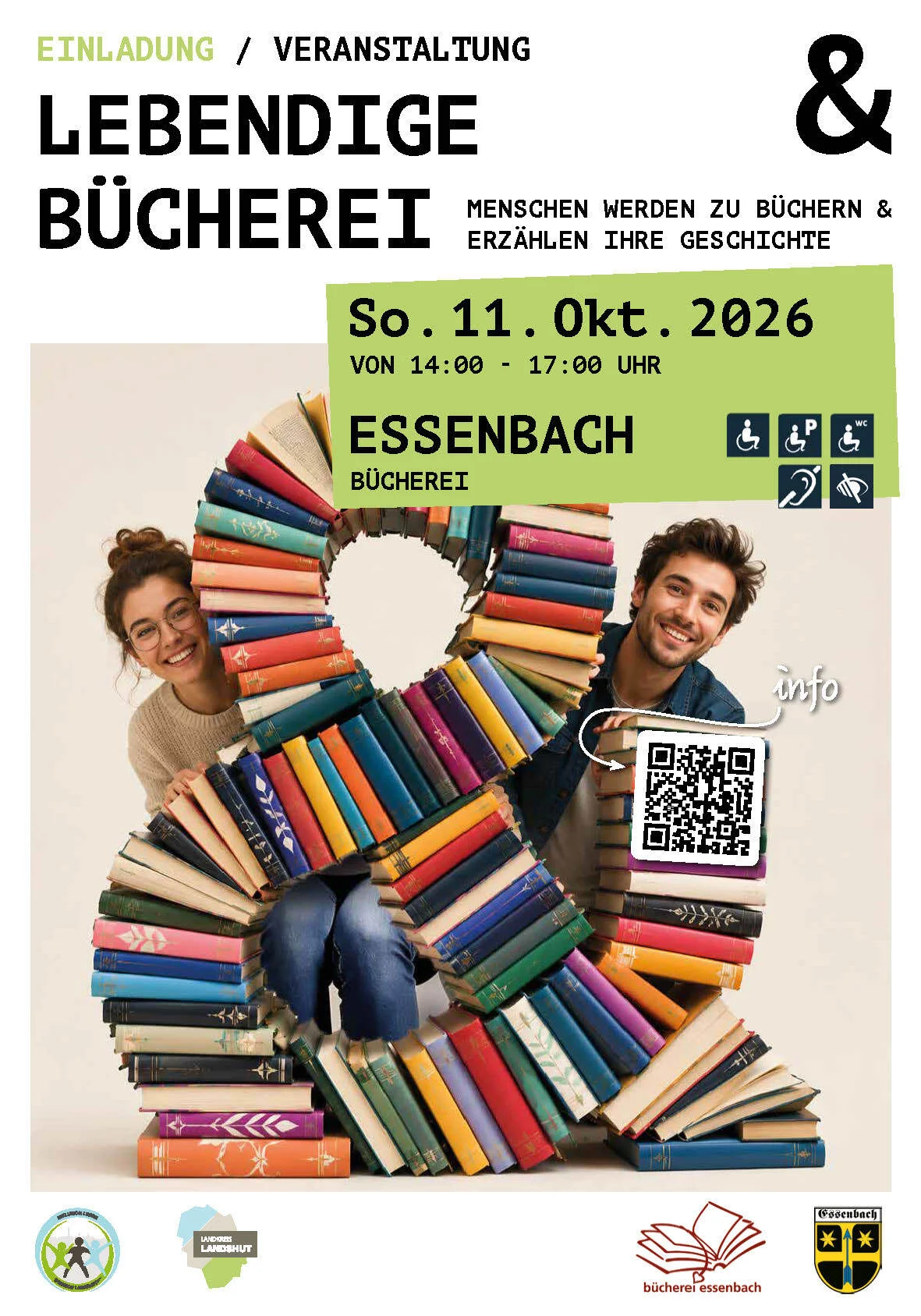 Plakat lebendige Bücherei