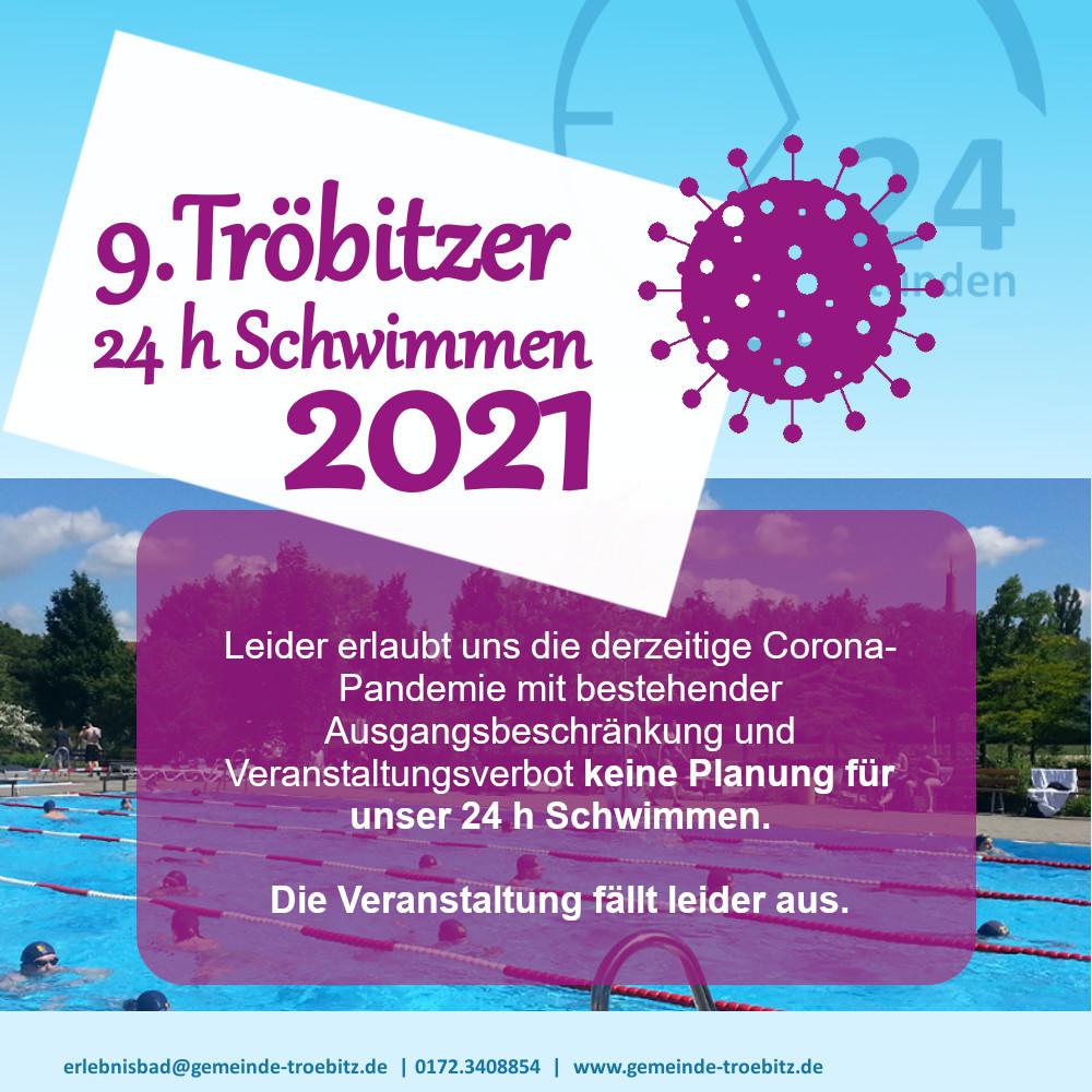 24 h Schwimmen 2021 abgesagt