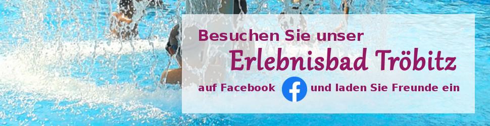 Banner mit Link zu Facebook Seite Erlebnisbad Tröbitz