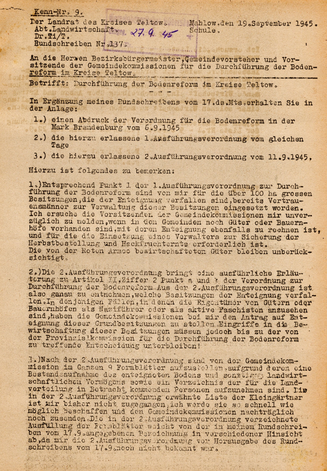 Ergänzun-Betrifft- Bodenreform-19.9.1945