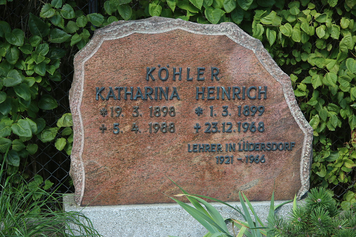 Grabstätte von Katharina und Heinrich Köhler