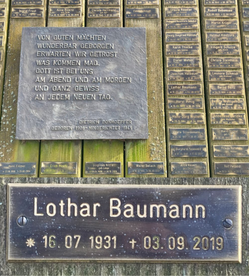 Lothar Baumanns letzte Ruhestätte auf dem Trebbiner Friedhof
