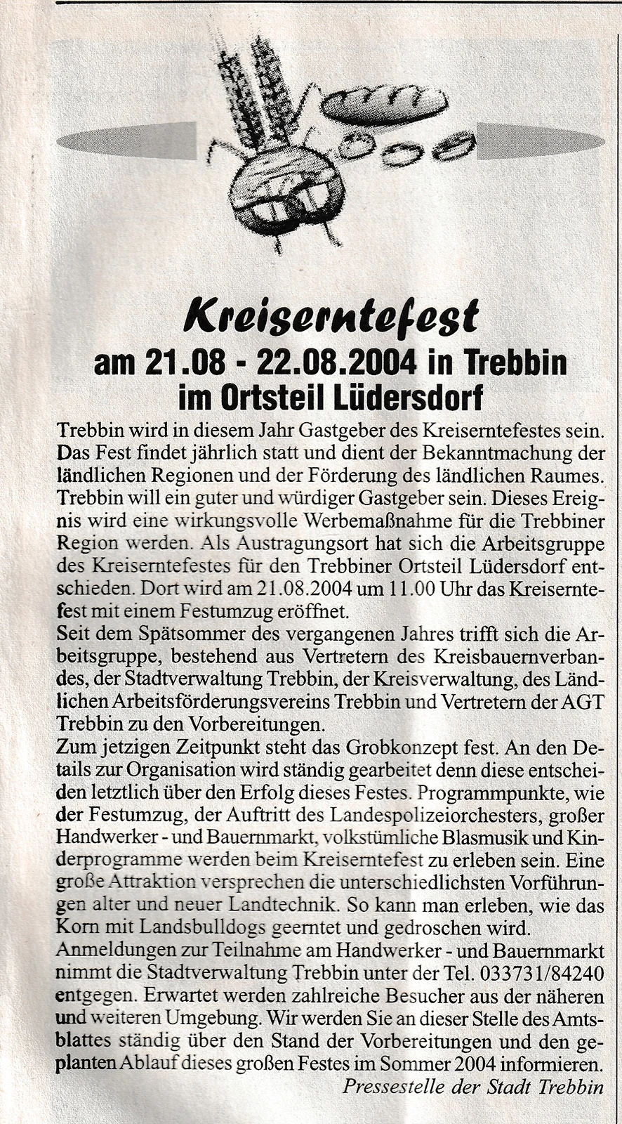 Trebbiner Anzeiger Nr.4-2.Jahrgang-15 Woche