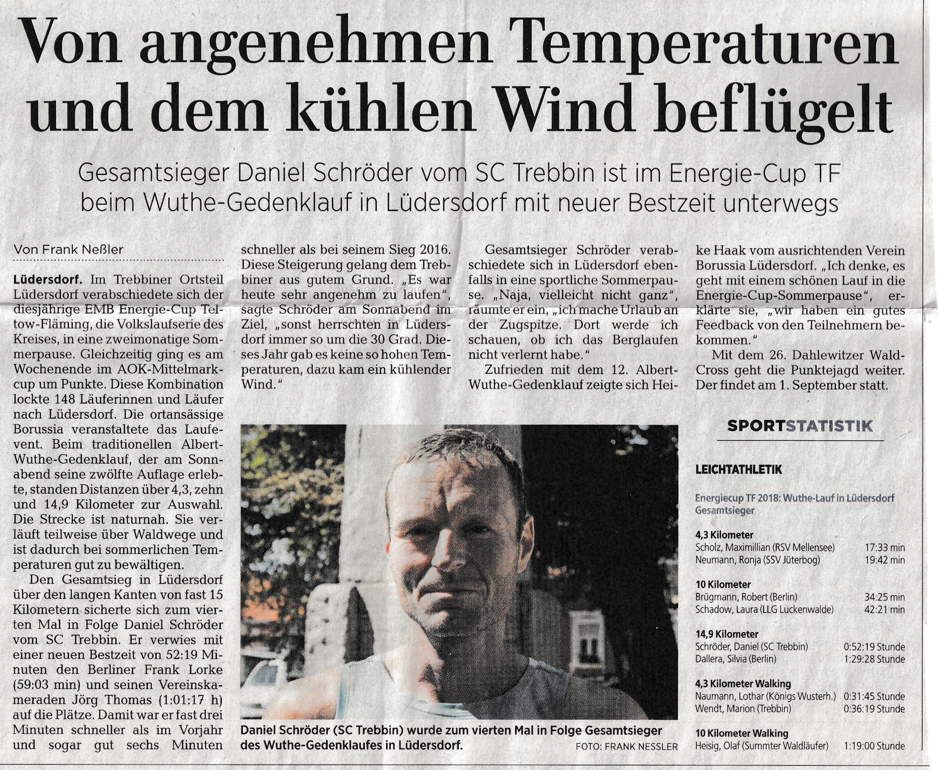 Von angenehmen Temperaturen beflügelt