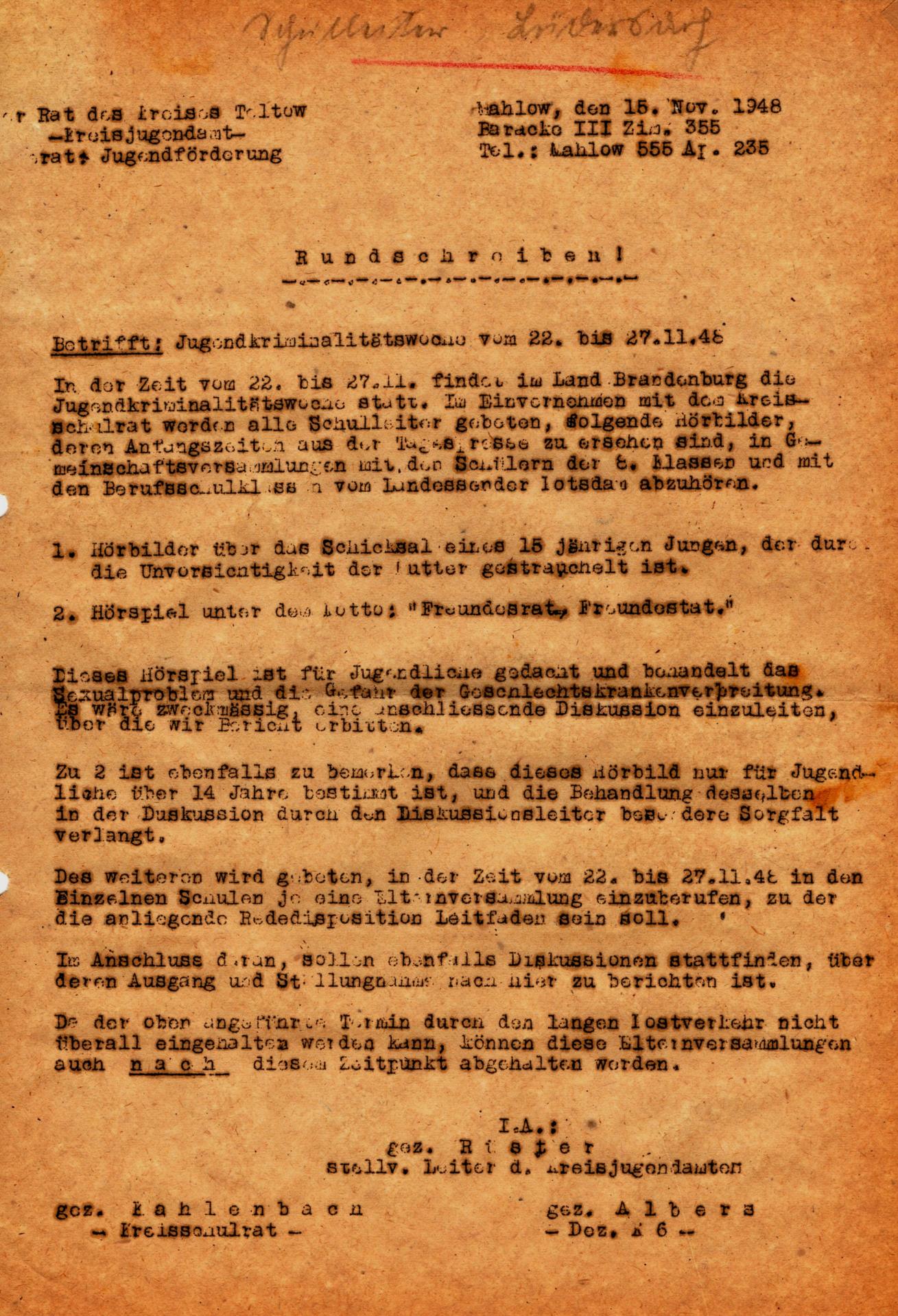 1948_Rundschreiben_Gemeindevorsther_Jugendkriminalitaetswoche