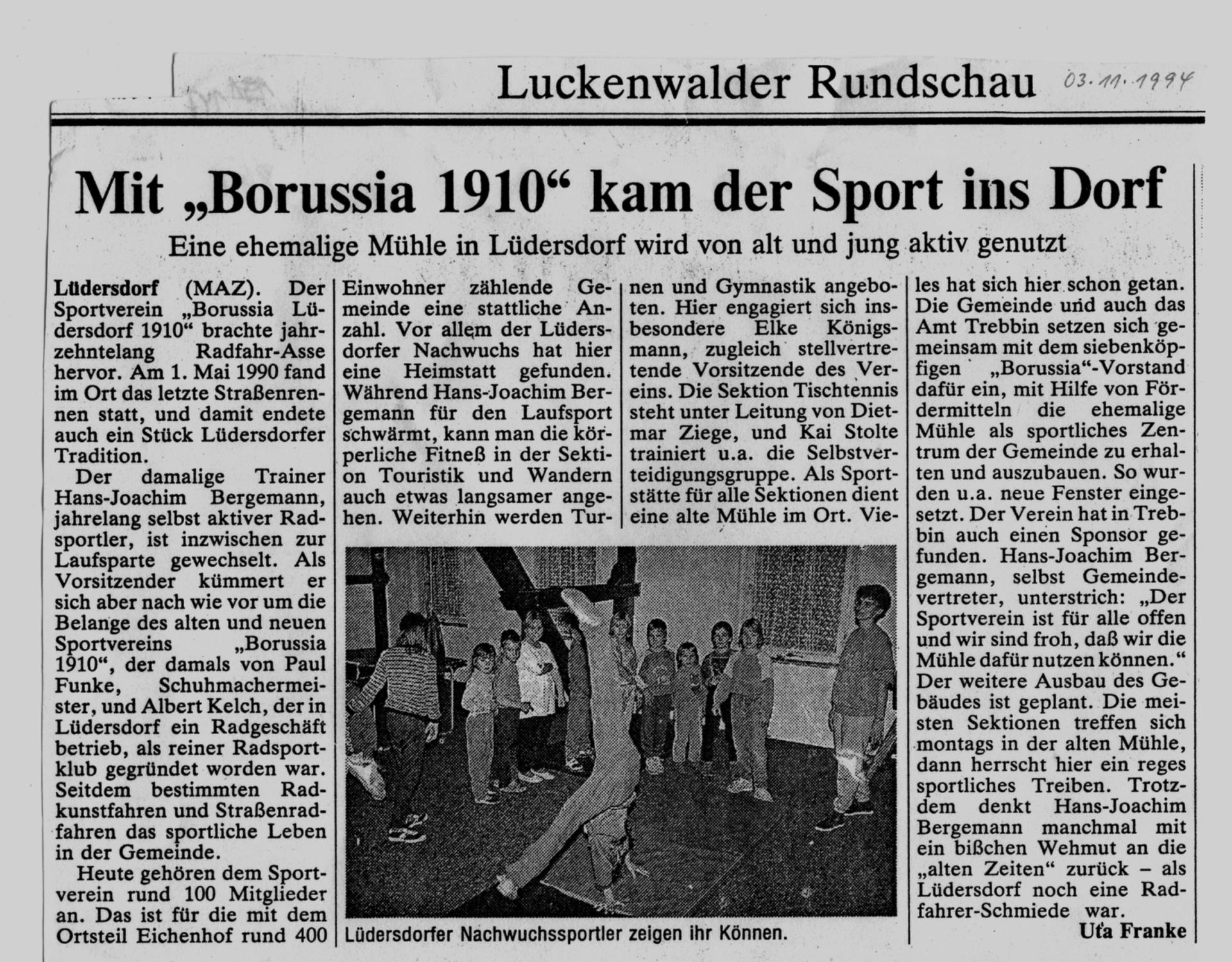 Luckenwalder Rundschau 1994