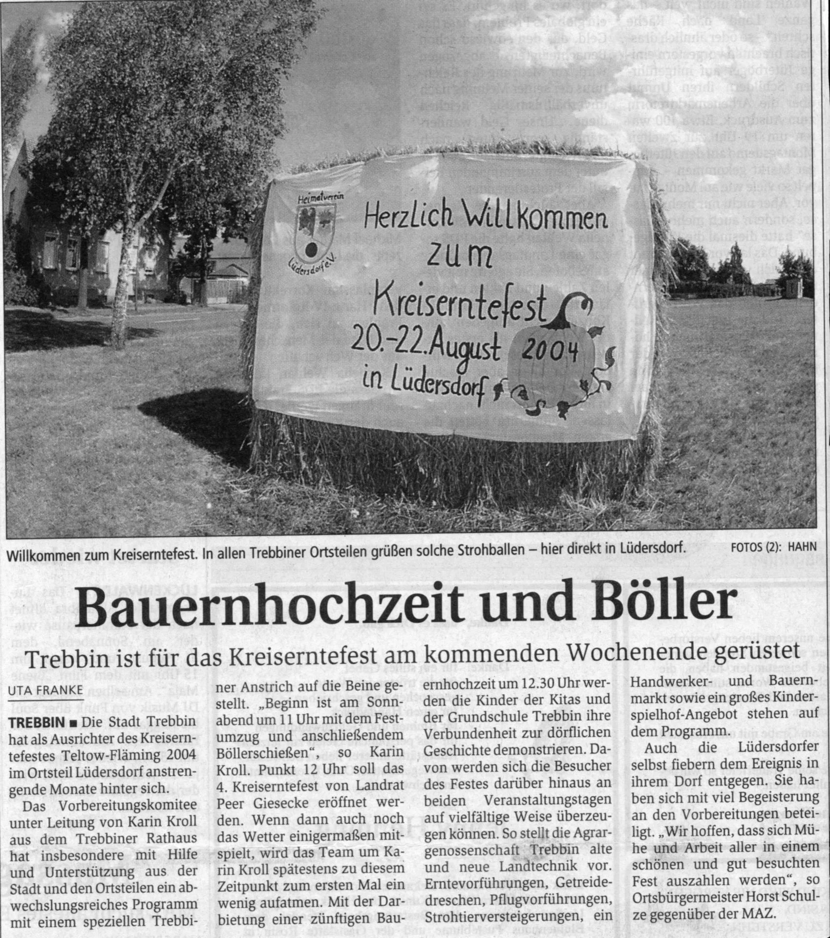 MAZ Pressemeldung zum Fest