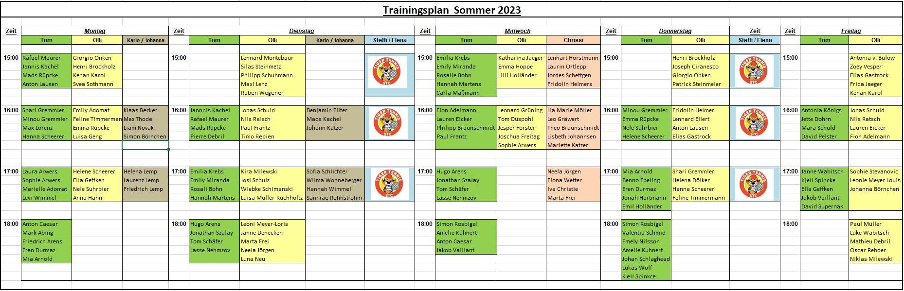 Trainingsplan Sommer 2023 V3