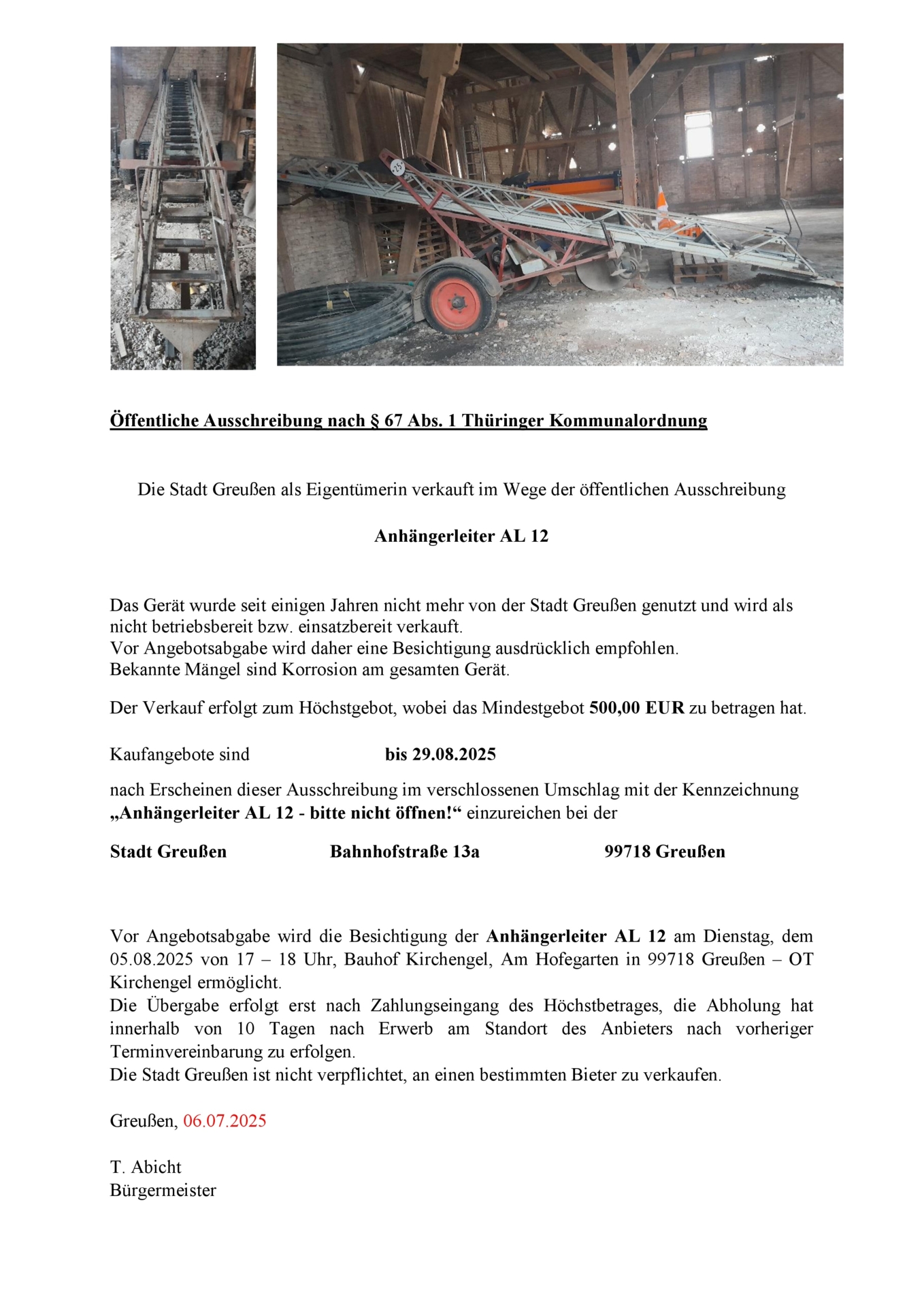 Anhängerleiter