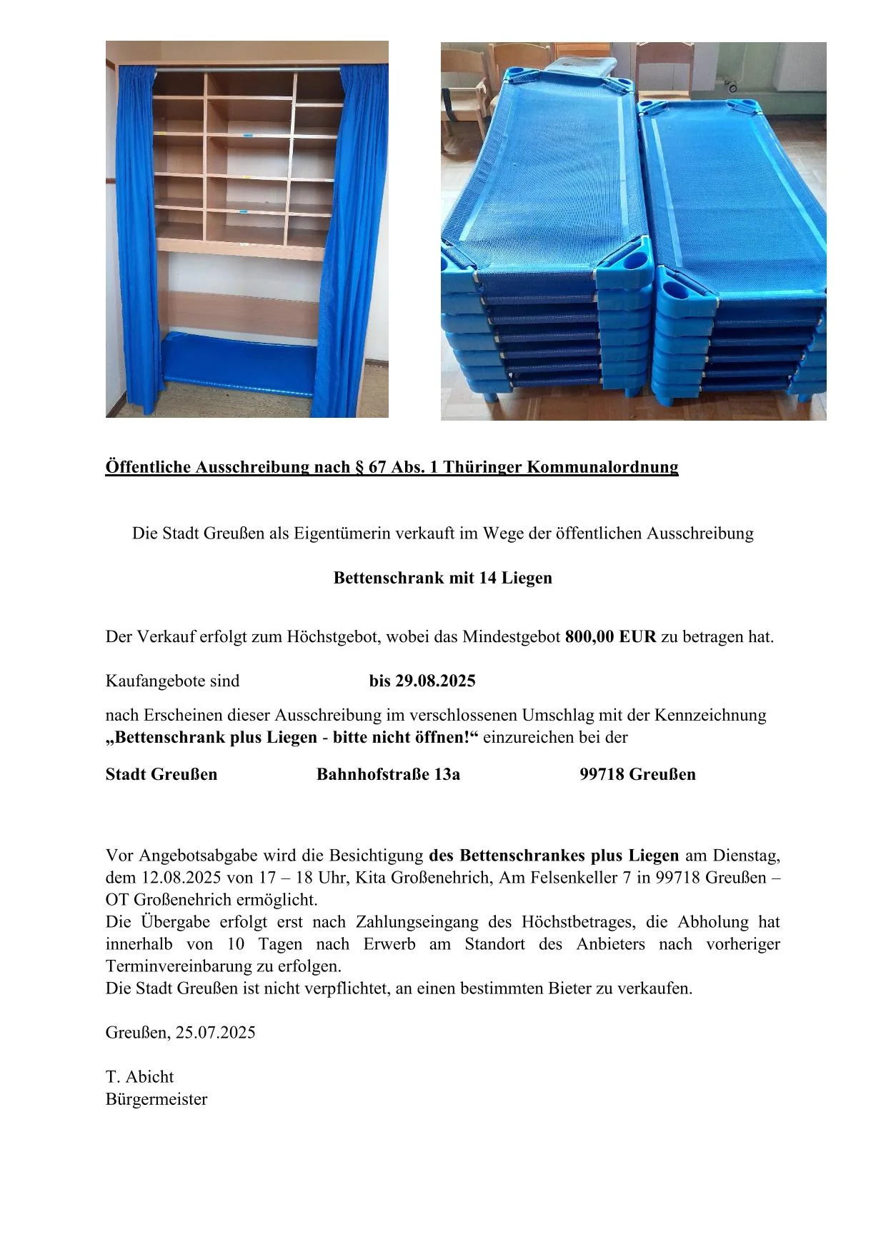 Bettenschrank neu