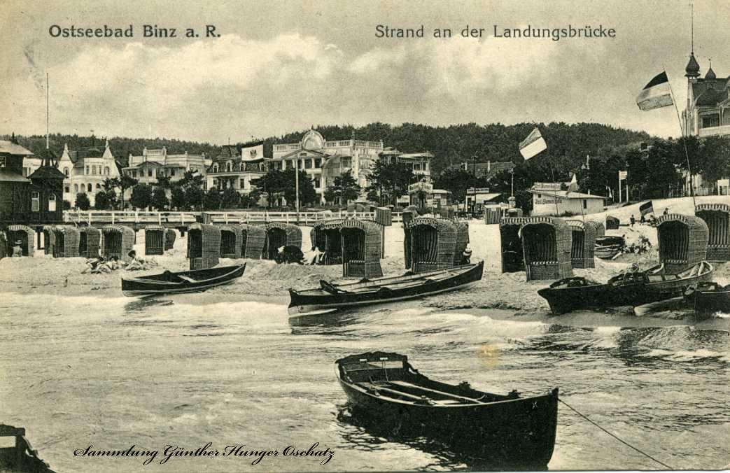 Ostseebad Binz a. R. Strand an der Landungsbrücke