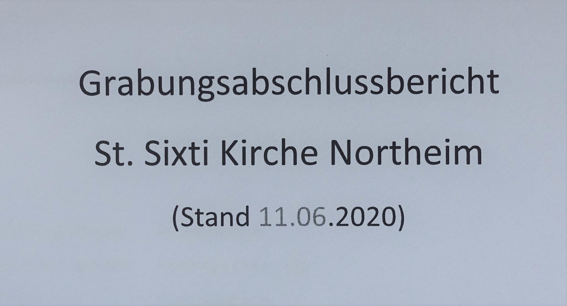 Ausschnitt aus dem Grabungsabschlussbericht , auch geschrieben für die Benehmensherstellung mit dem NLD- Außenstelle Braunschweig UDSchB Northeim