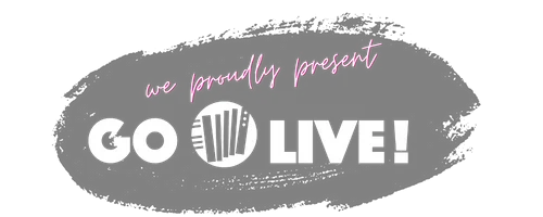 We proudly present GO live (schwarz weiß)