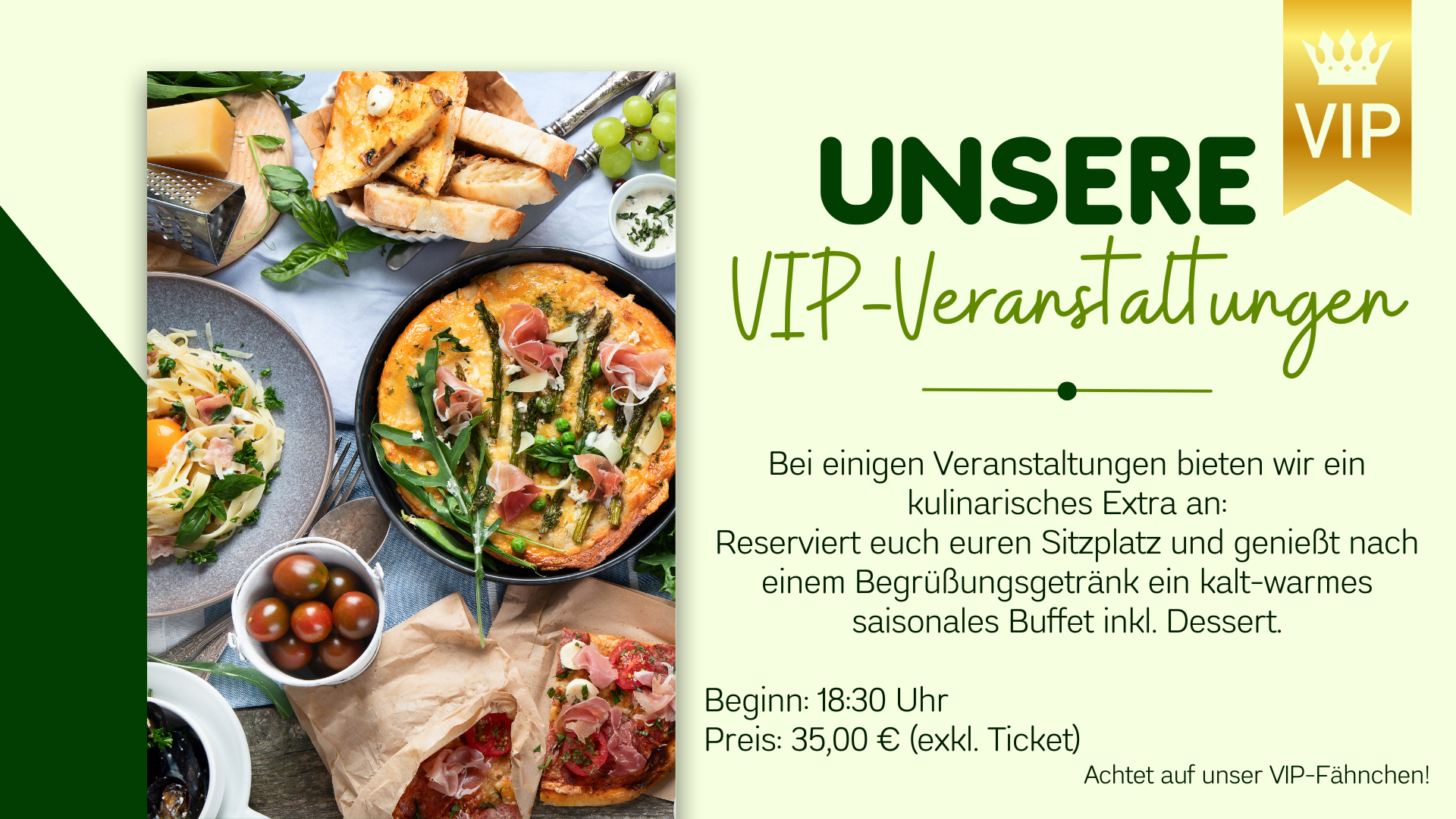 VIP-Veranstaltungen - Hinweis