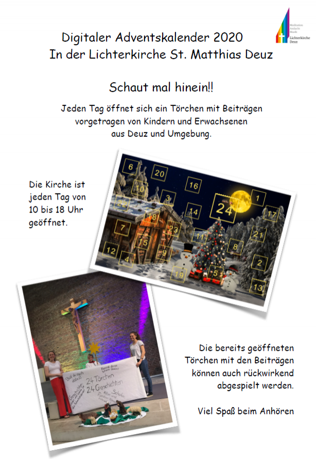 Flyer Adventskalender Lichterkirche Deuz