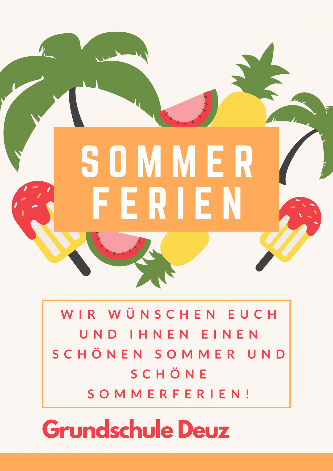Sommerferien Grüße