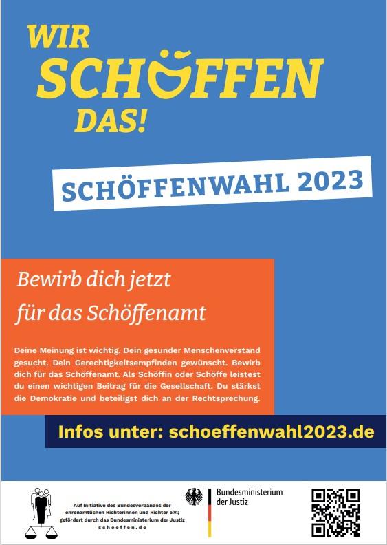 Plakat Schöffenwahl 2023