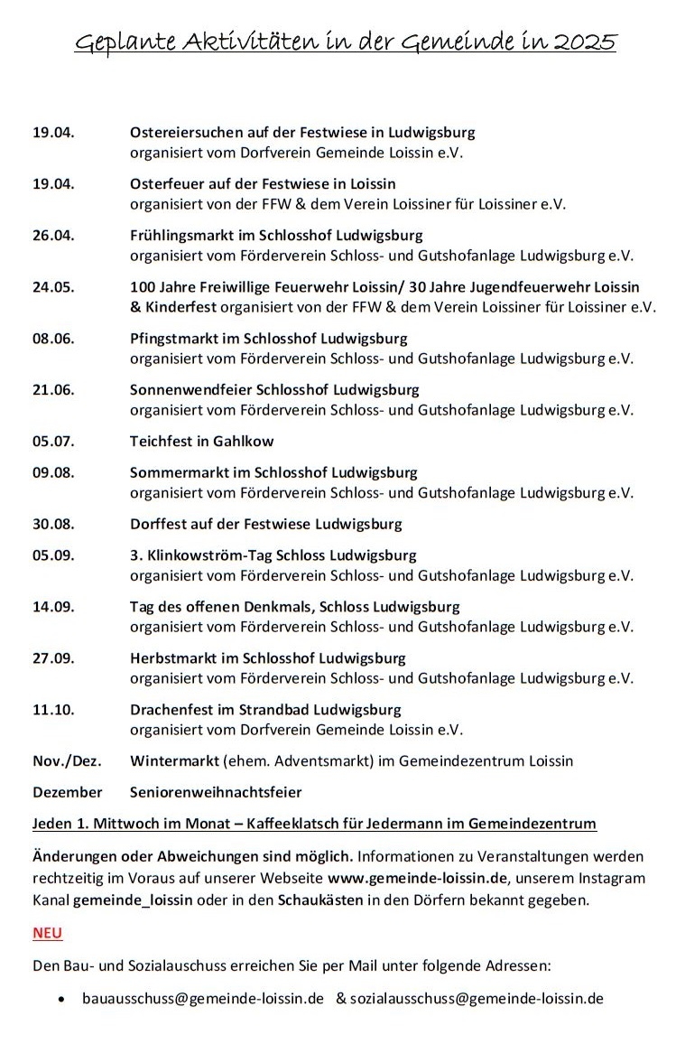 Aktivitäten2025