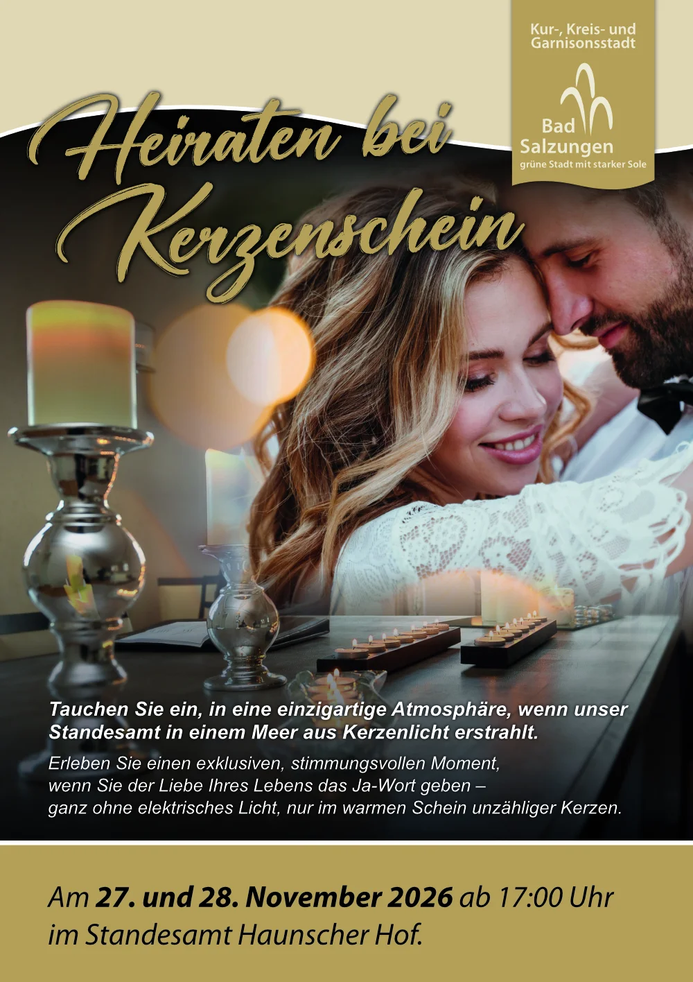 Heiraten bei Kerzenschein 2026