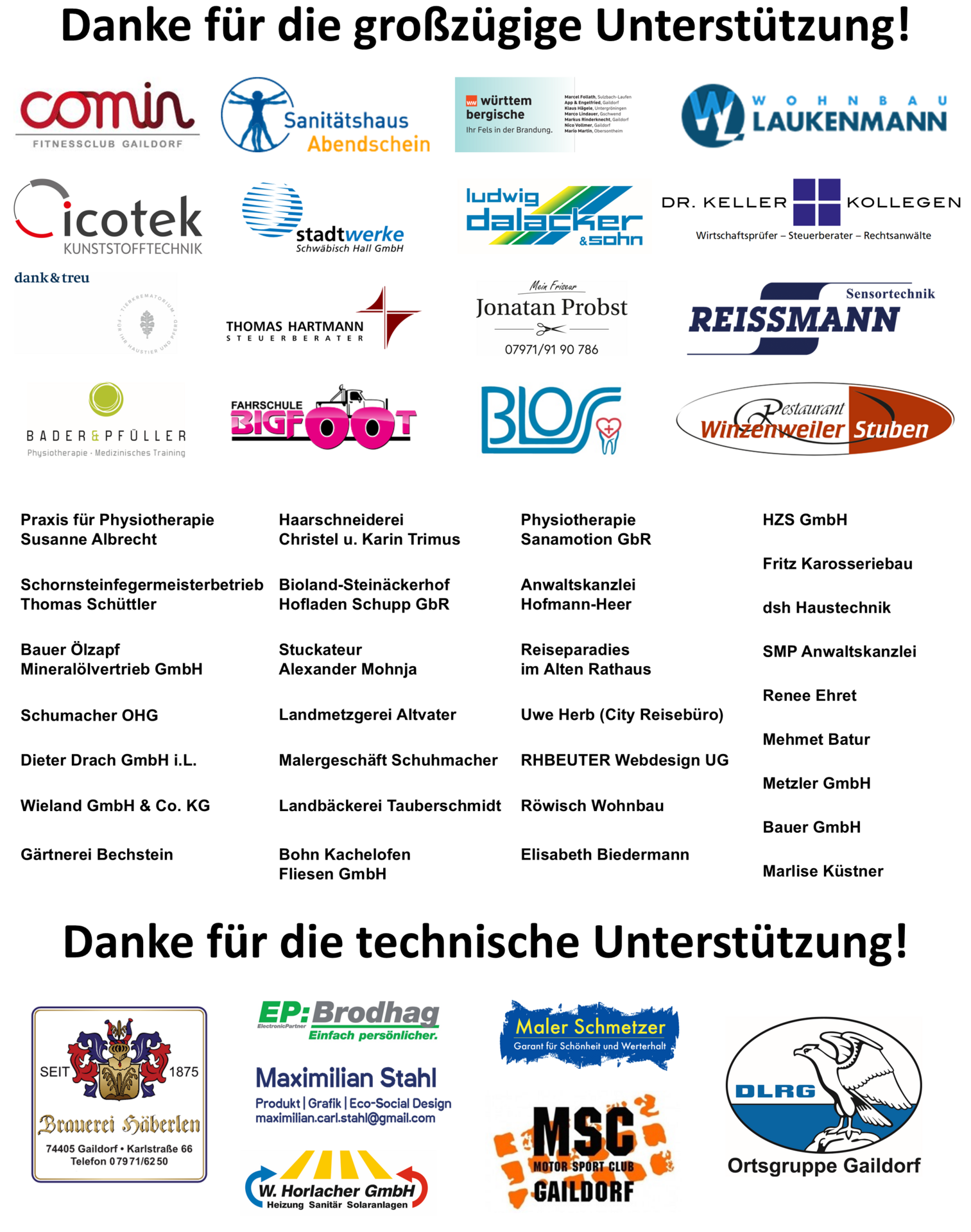 OAK2026_Dank an Spender und technische Unterstützung
