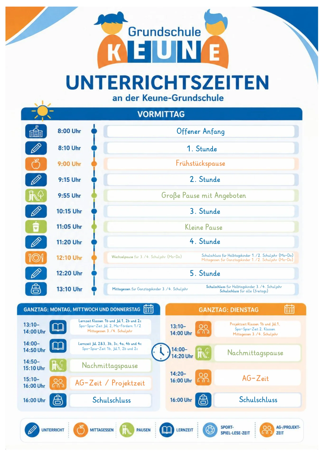 Unterrichtszeiten