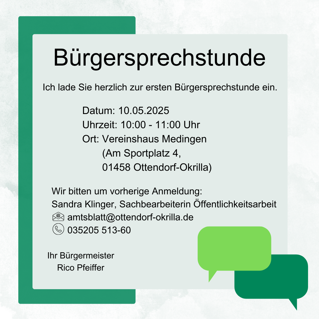 Bürgersprechstunde 10.05.2025