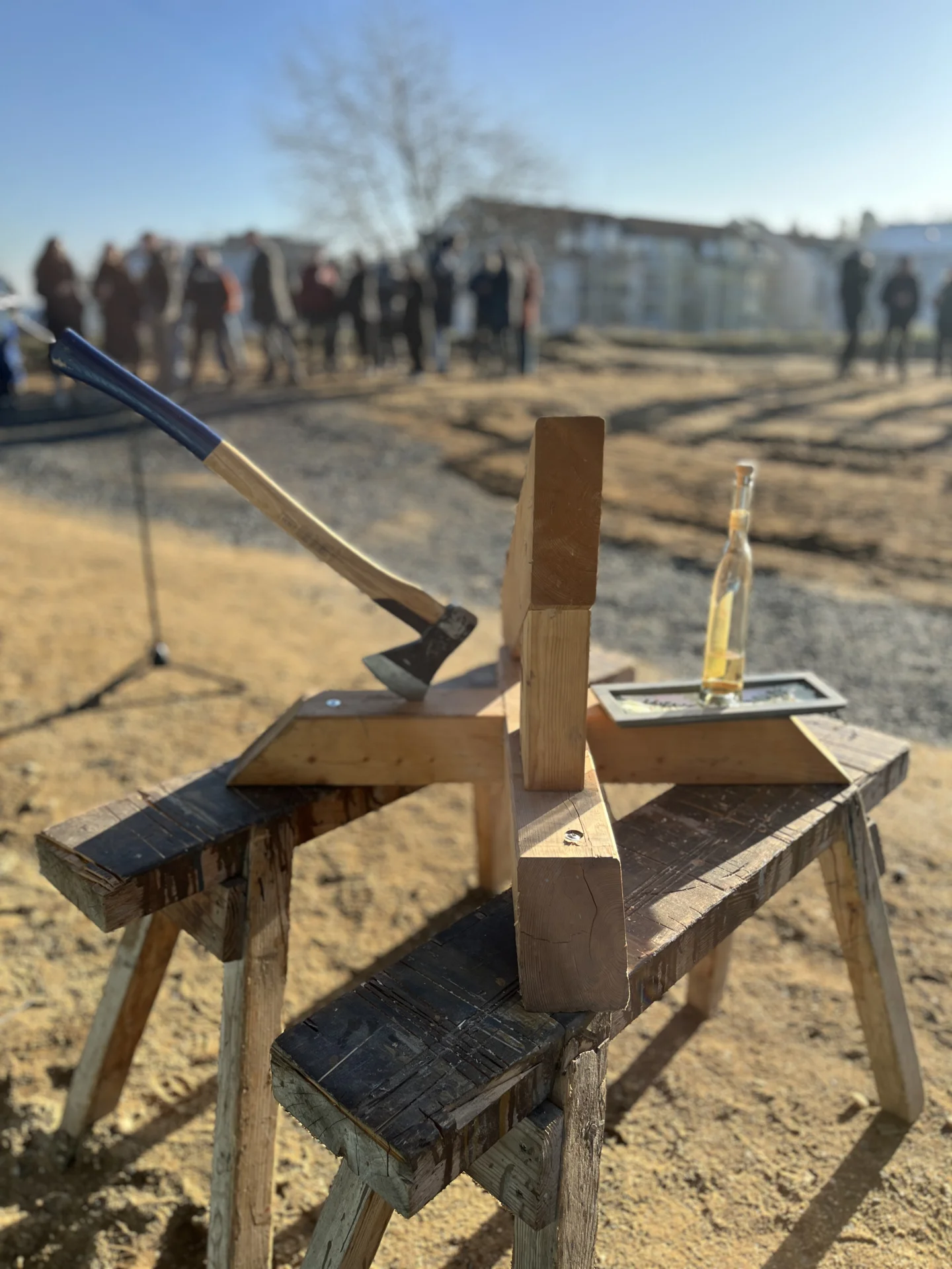 Zimmermannsbalken für Richtfest