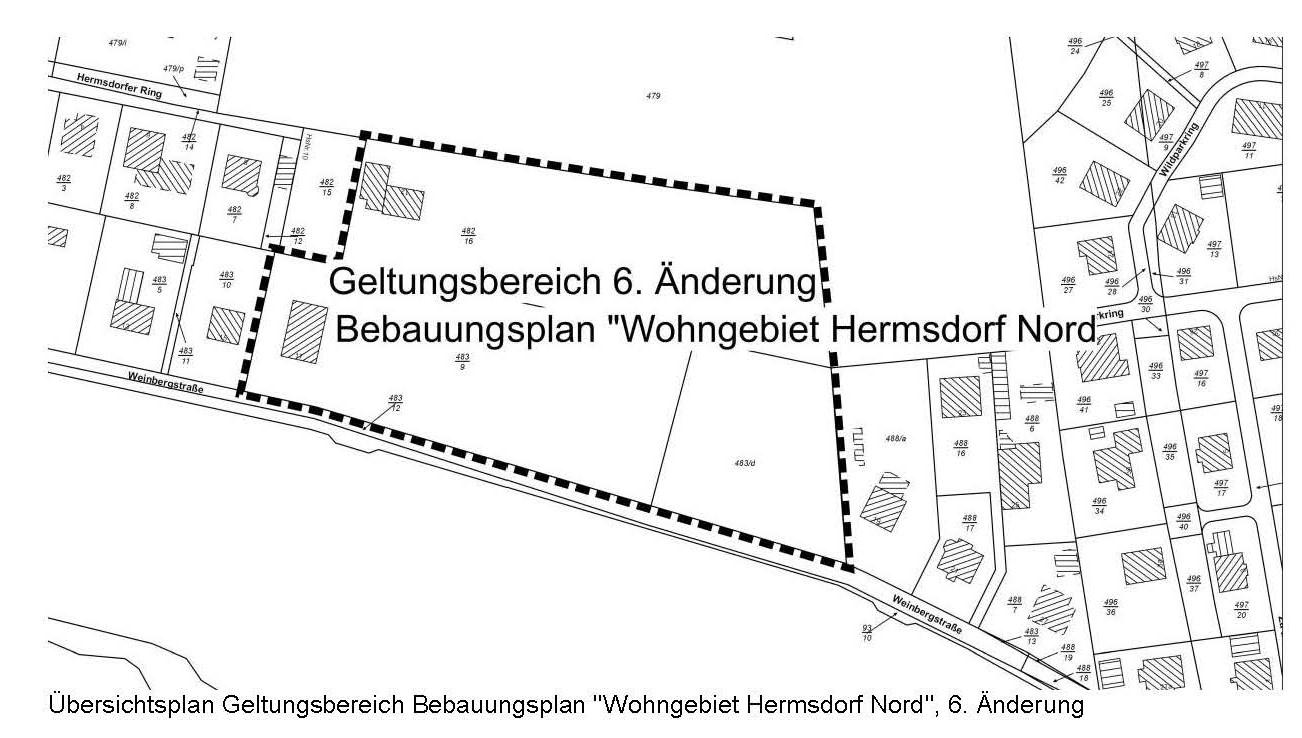 Übersichtsplan 6. Änderung Hermsdorf Nord