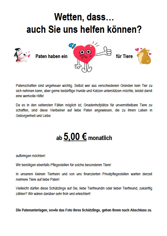 Formular Antrag Patenschaft