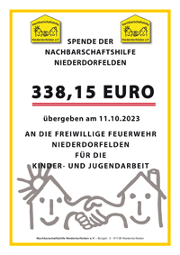 Spende an die Feuerwehr