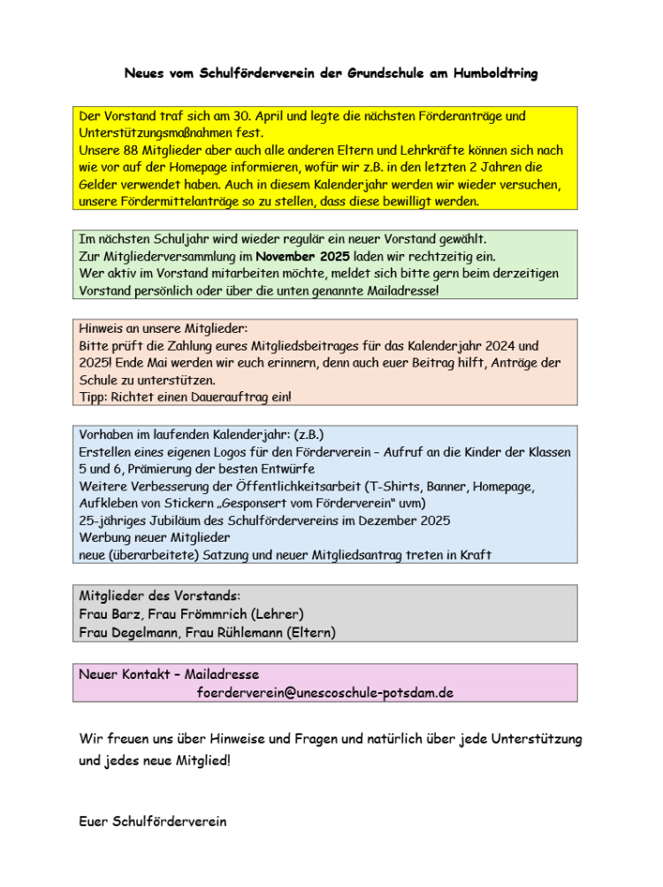 Neues SFV