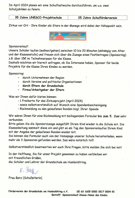 Brief SL Sponsorelauf 2