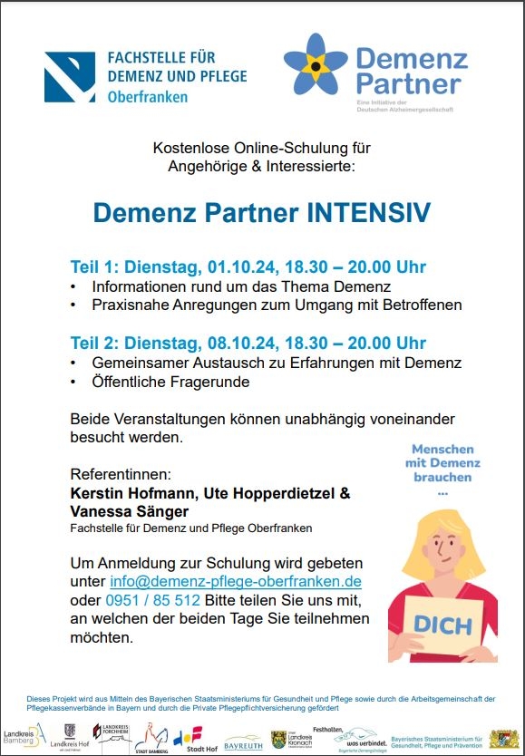 Online-Schulung Demenz Partner Intensiv