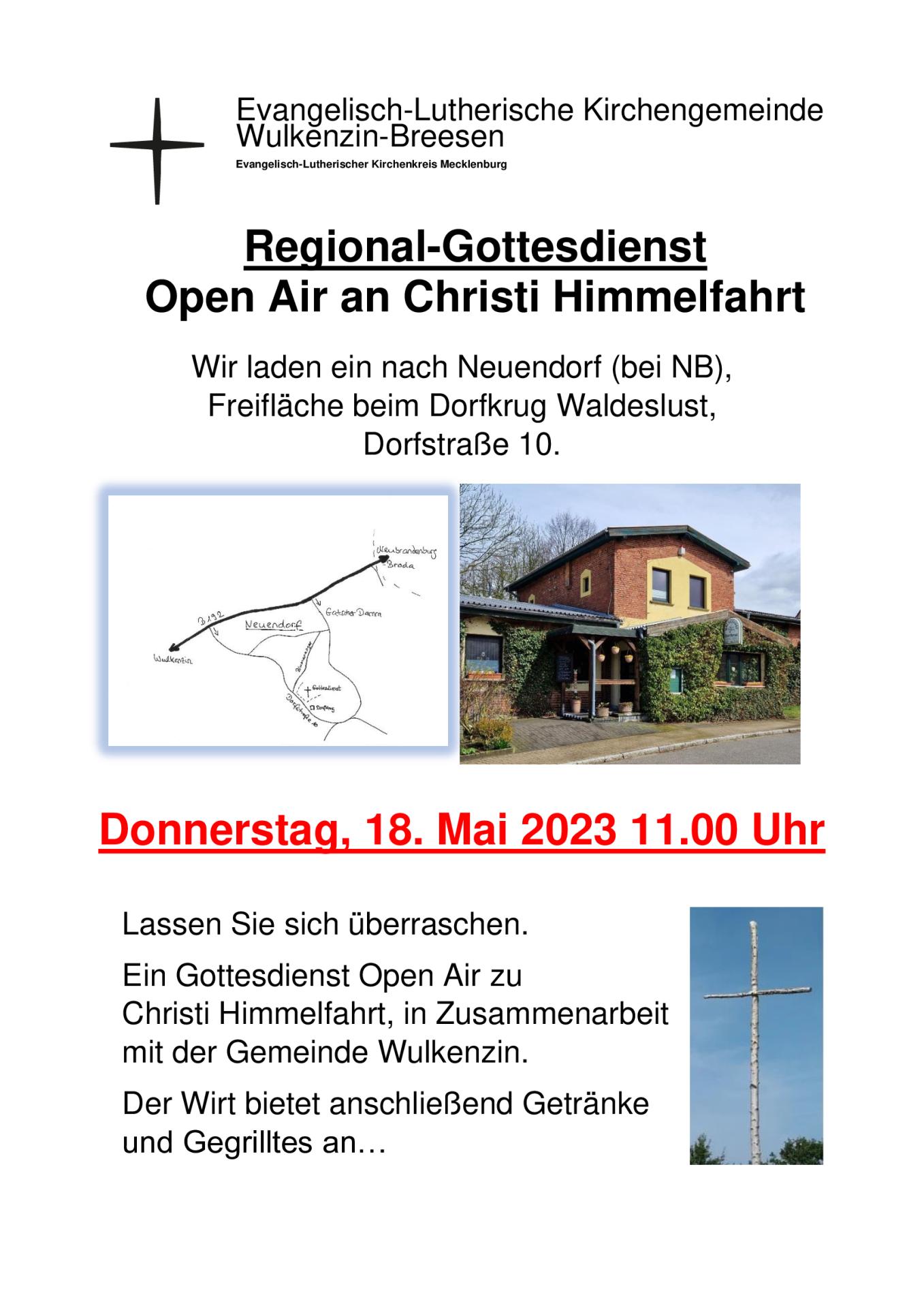 Gottesdienst Himmelfahrt Neuendorf