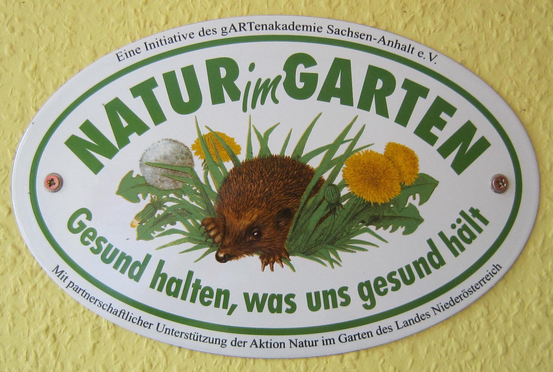 Zertifikat Natur im Garten