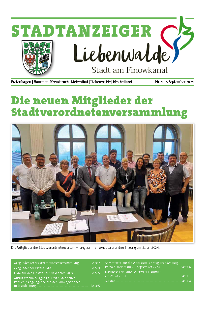 Liebenwalde Stadtanzeiger