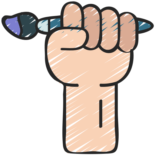 Pinsel in Hand