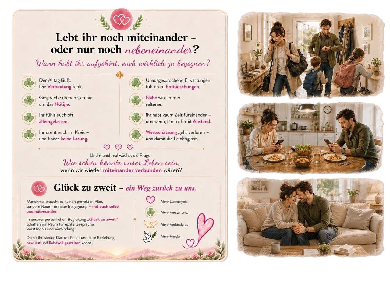 Glück zu zweit – Begleitung für Paare, Beziehung und wertschätzende Kommunikation
