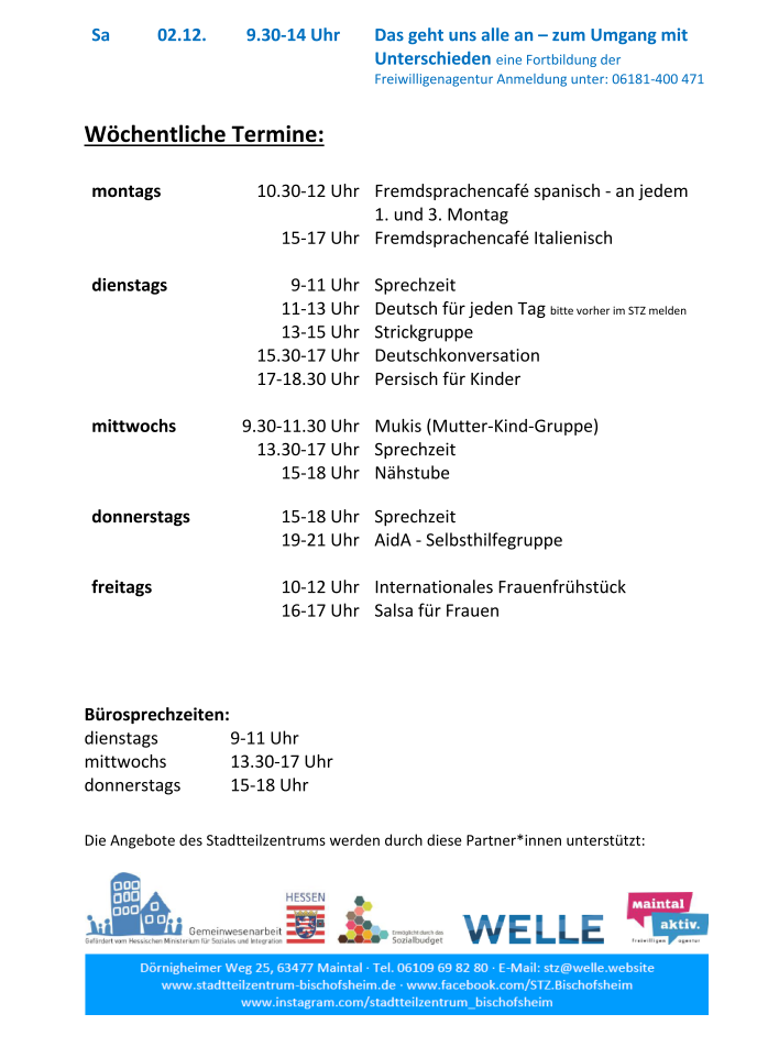 Termine November Stadtteilzentrum Seite 2