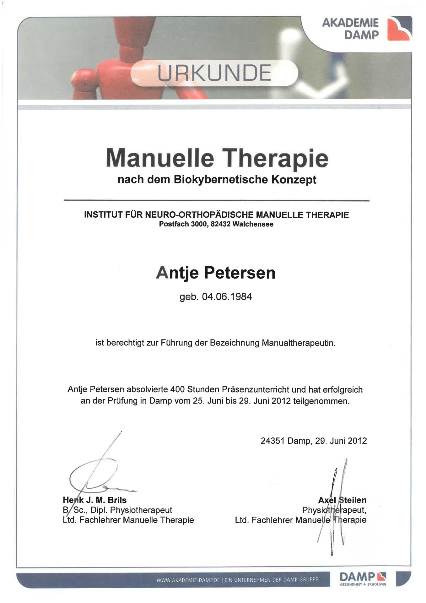 2012-06-29 Bescheinigung ManuelleTherapie