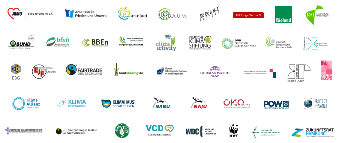 Verbändeappell Klimaschutzprogramm 2023 - Logos