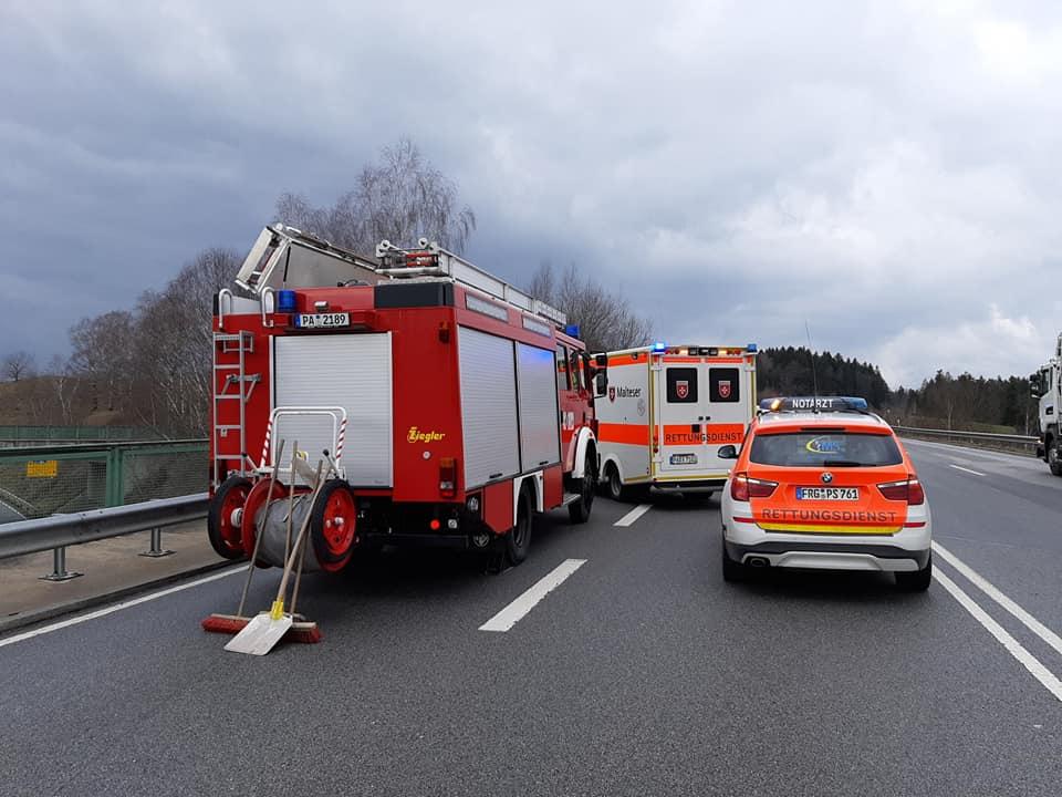 Verkehrsunfall B85, Höhe Fensterfabrik 04.03.2020