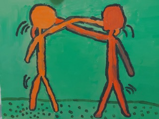 02-Freundschaften á la Keith Haring (Klasse 4a und 4b)