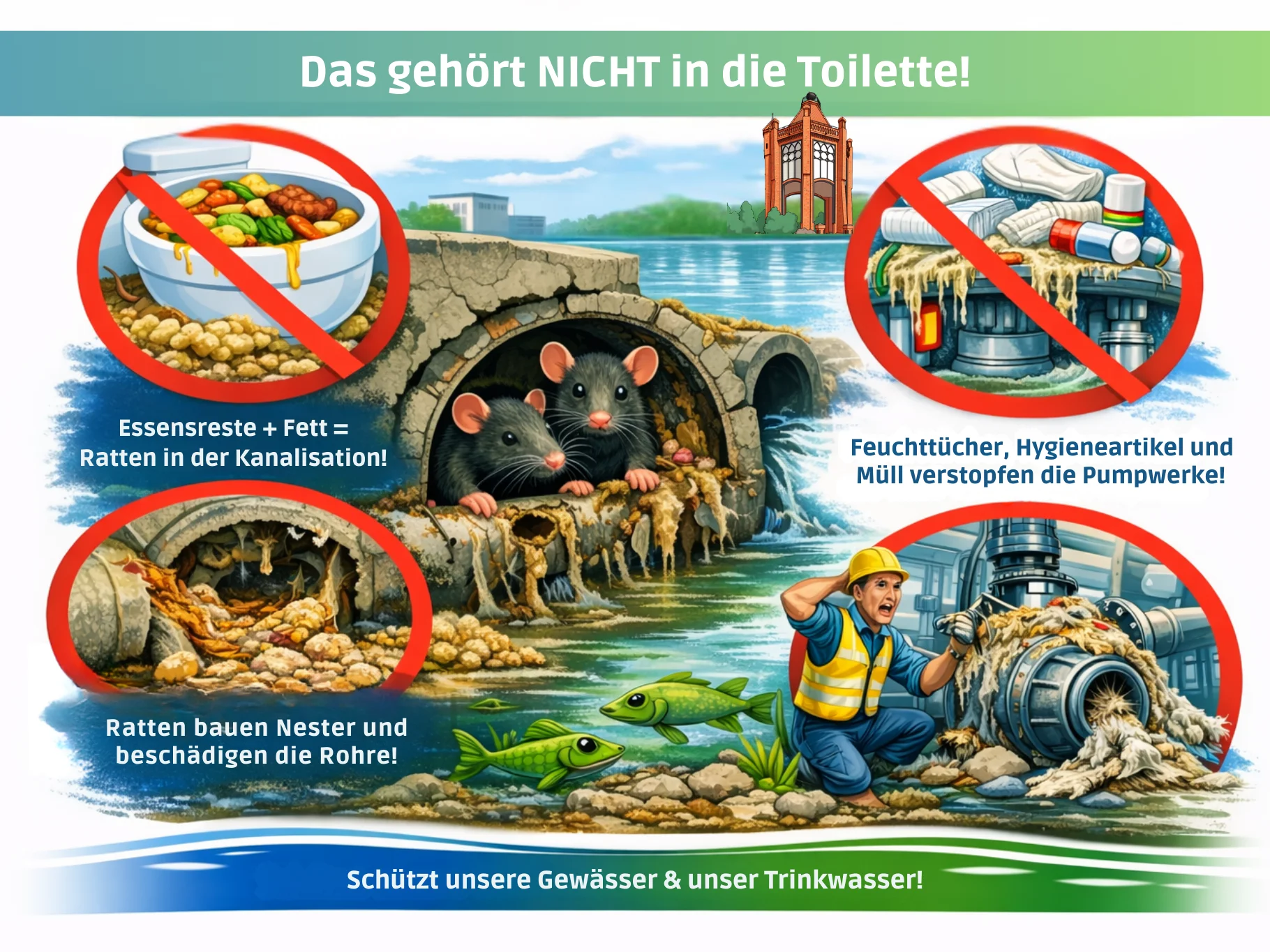 Das gehört nicht ins Abwasser