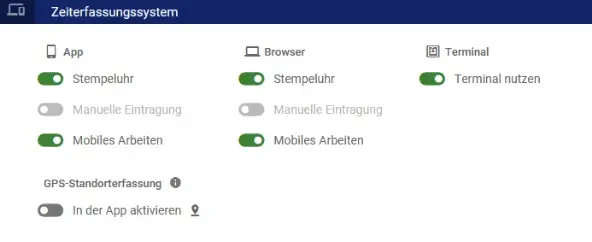 ZF - Einstellungen Modell