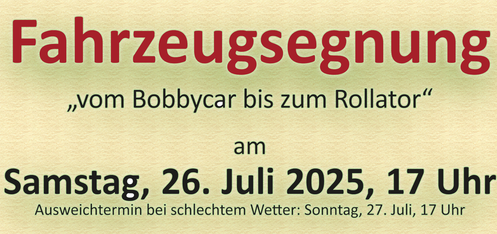 Fahrzeugsegnung
