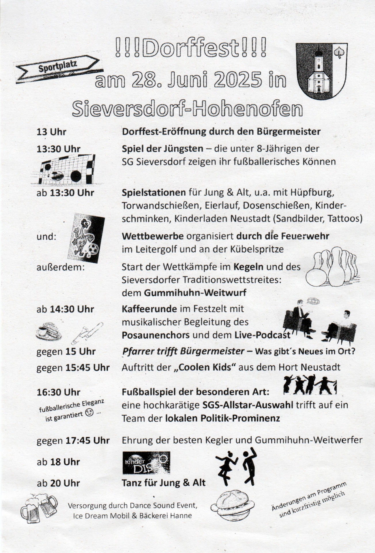 Programm Dorffest 2025