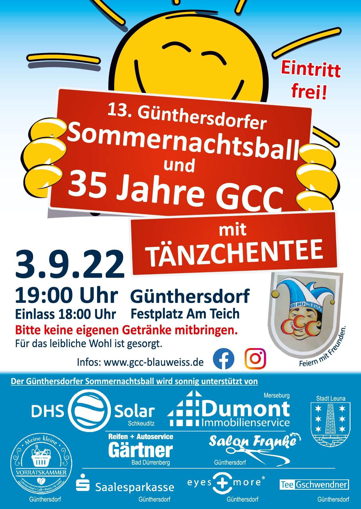Günthersdorfer Sommernachtsball + 35 Jahre GCC + TÄNZCHENTEE