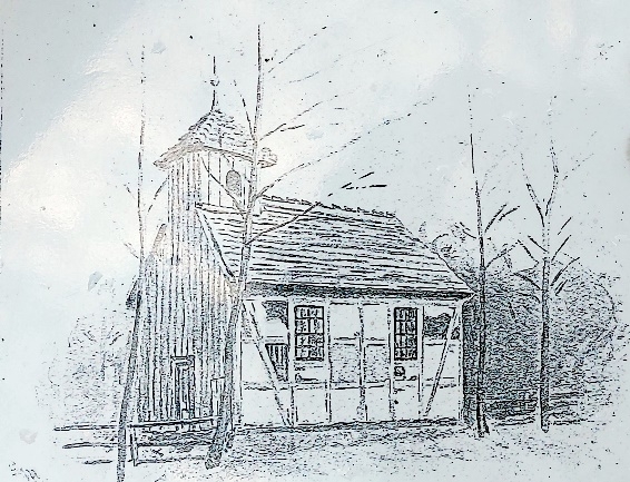 Glockenturm - schwarz - weiß Zeichnung