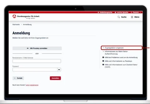 Zugangsdaten